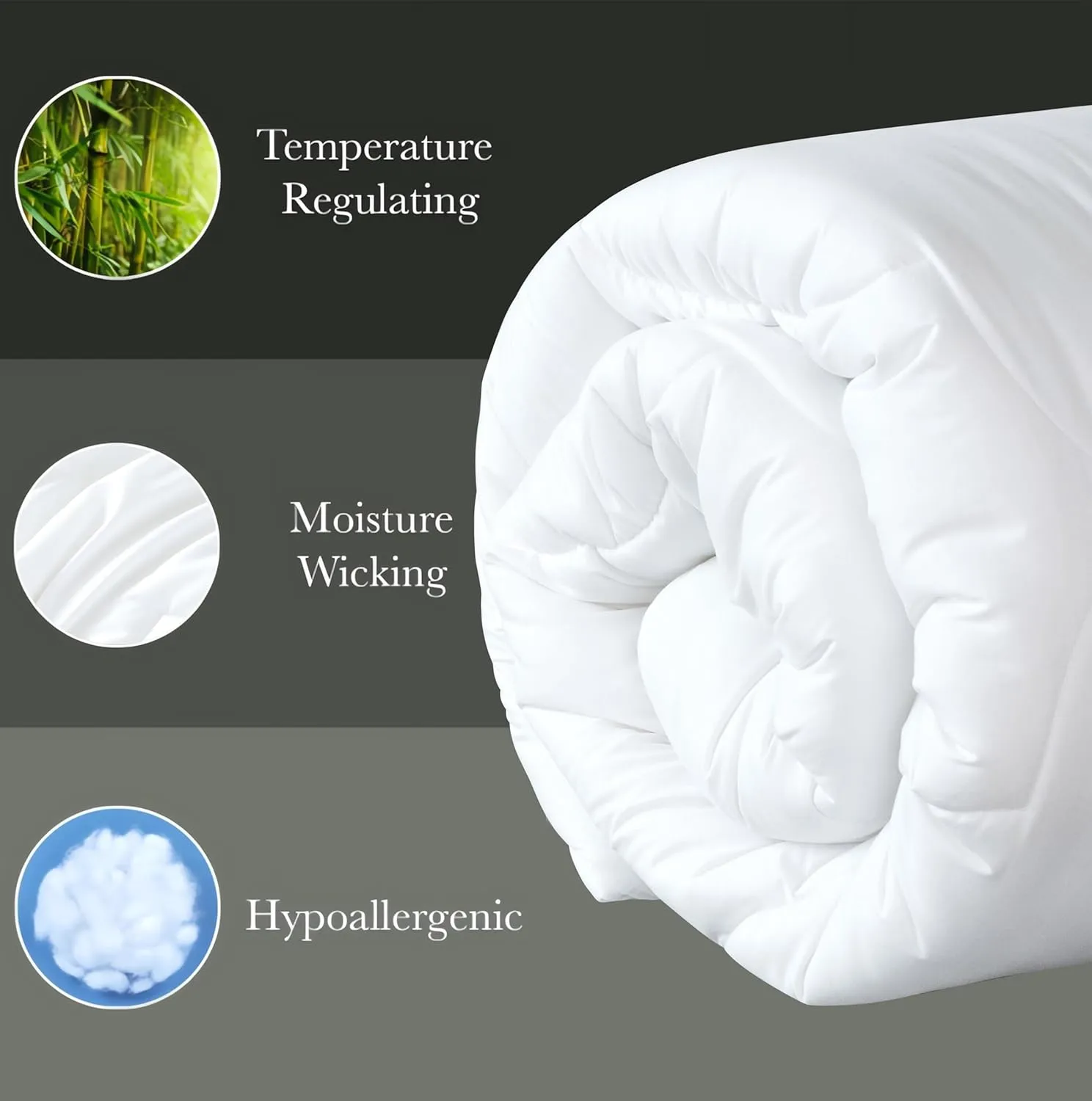 100% Premium Bamboo Microfiber Quilt | Double Size | Breathable & Machine Washable Duvet