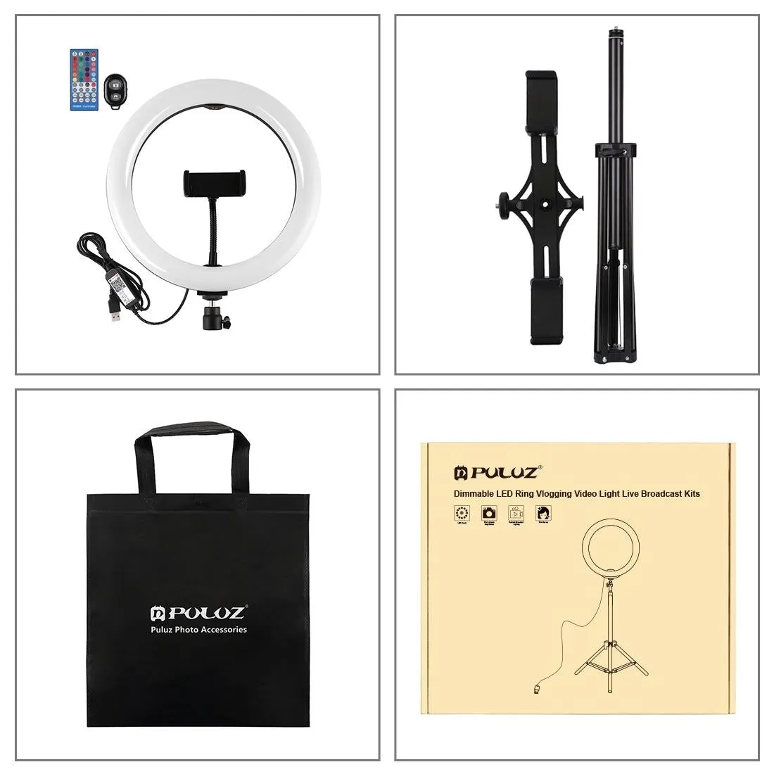 10.2 Rgbw Led Ring Light Kit with Tripod and Phone Mount