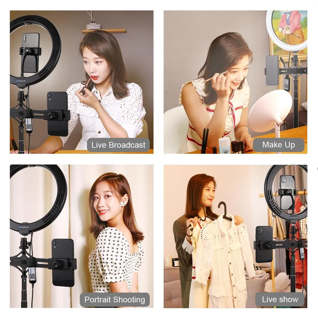 10.2 Rgbw Led Ring Light Kit with Tripod and Phone Mount