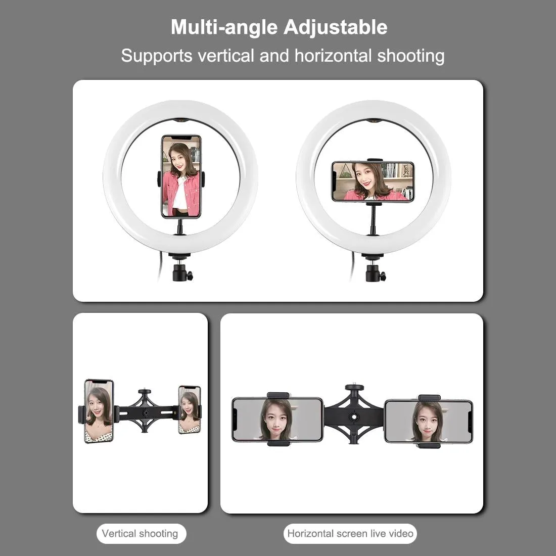 10.2 Rgbw Led Ring Light Kit with Tripod and Phone Mount