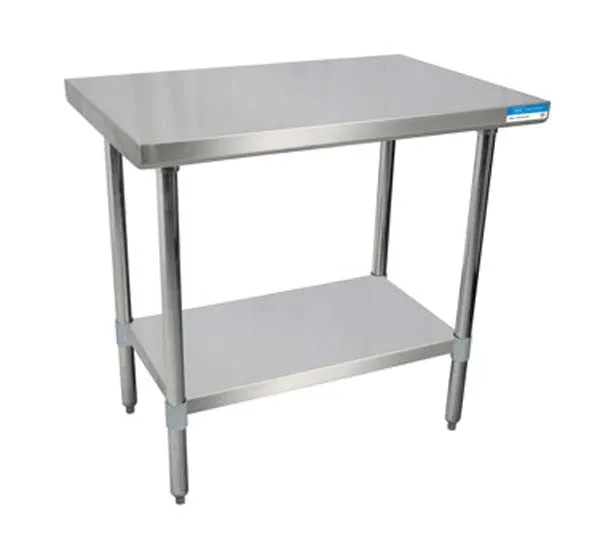 18" X 30" Stainless Steel Top Work Table w/ Stainless  Steel Legs and Shelf