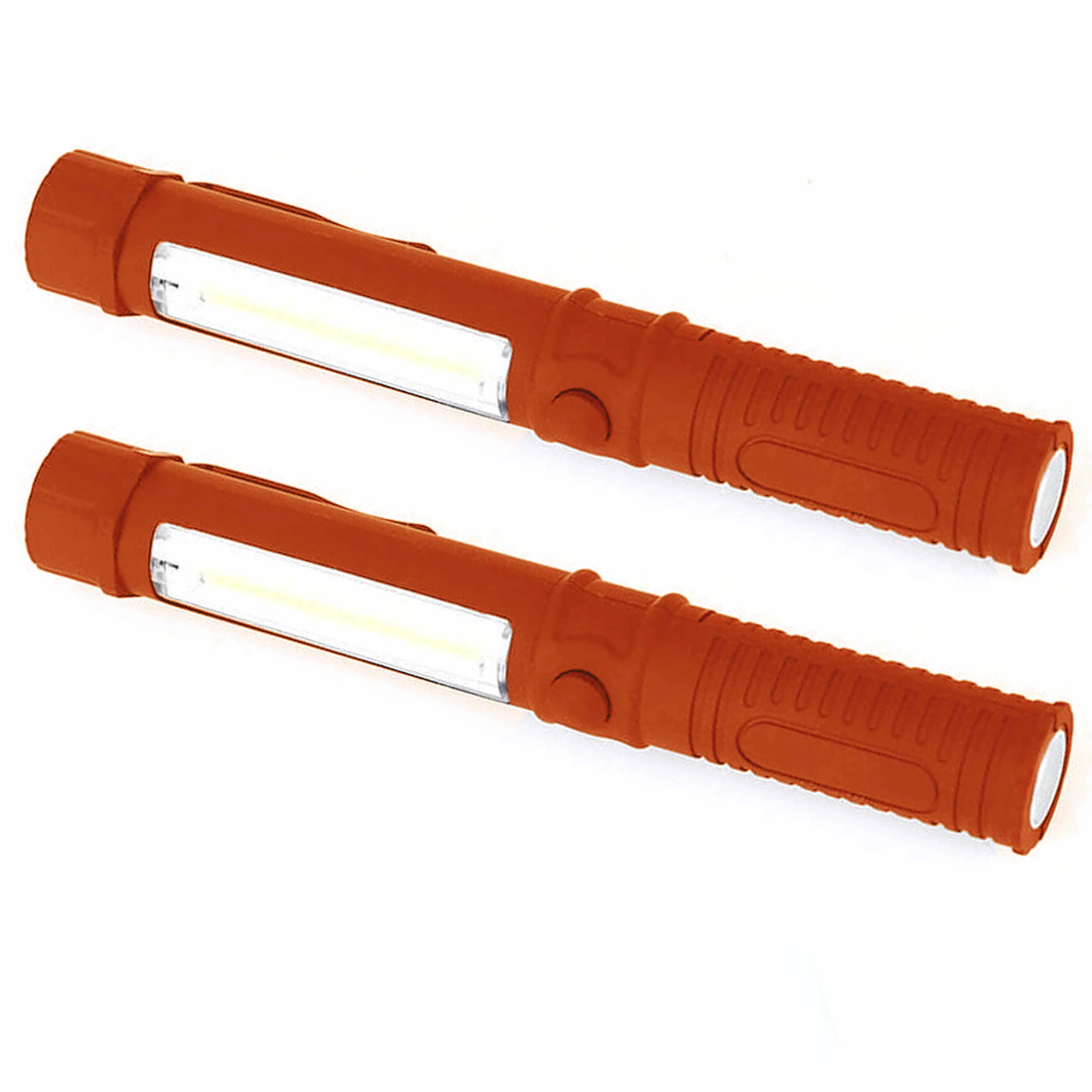 2 Pen Lights Magnetic Base COB LED Flashlight 3W Work Ultra Bright Lighting 6.5"