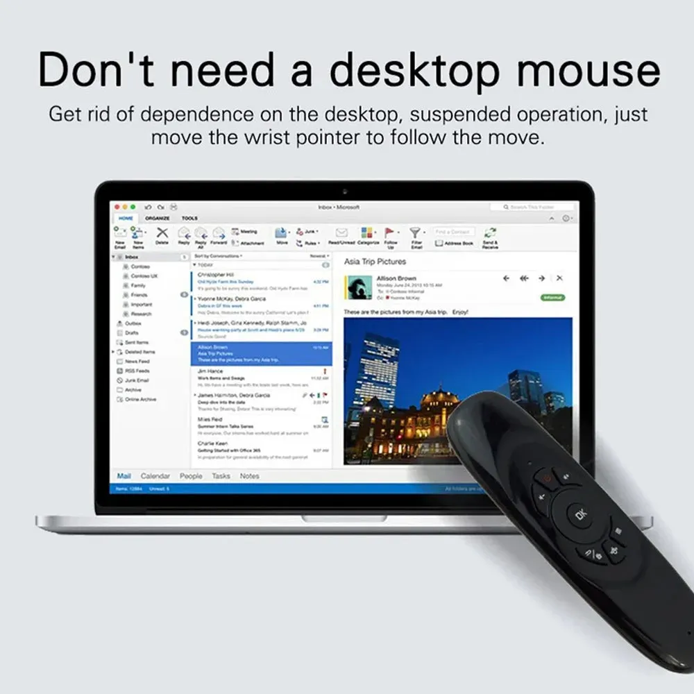 2.4G Rf Air Mouse Voice Remote C120 - 7 Colour Backlight For Android Tv Box Pc