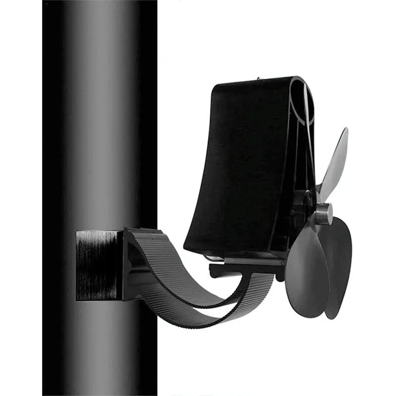 4-Blade Heat Powered Fireplace Stove Fan | Aluminium | Compact & Efficient Heat Distribution