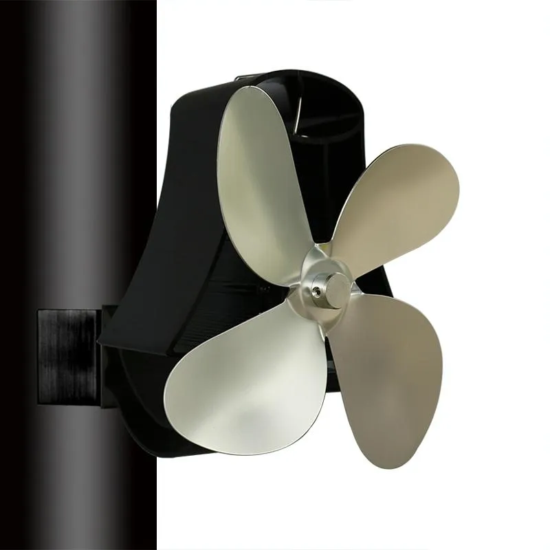 4-Blade Heat Powered Fireplace Stove Fan | Aluminium | Compact & Efficient Heat Distribution