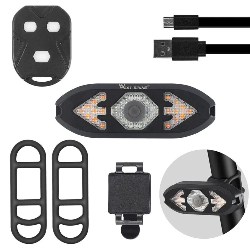Bike Turn Signal Light Remote Control Direction Indicator Led Rear Light