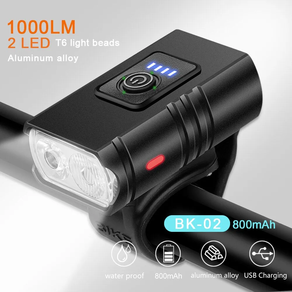 Bk02 Bike Light Usb Rechargeable T6 Led Bicycle Lights 6 Modes Mtb Flashlight Bicycle Headlight for Cycling Bicycle Front Lamp