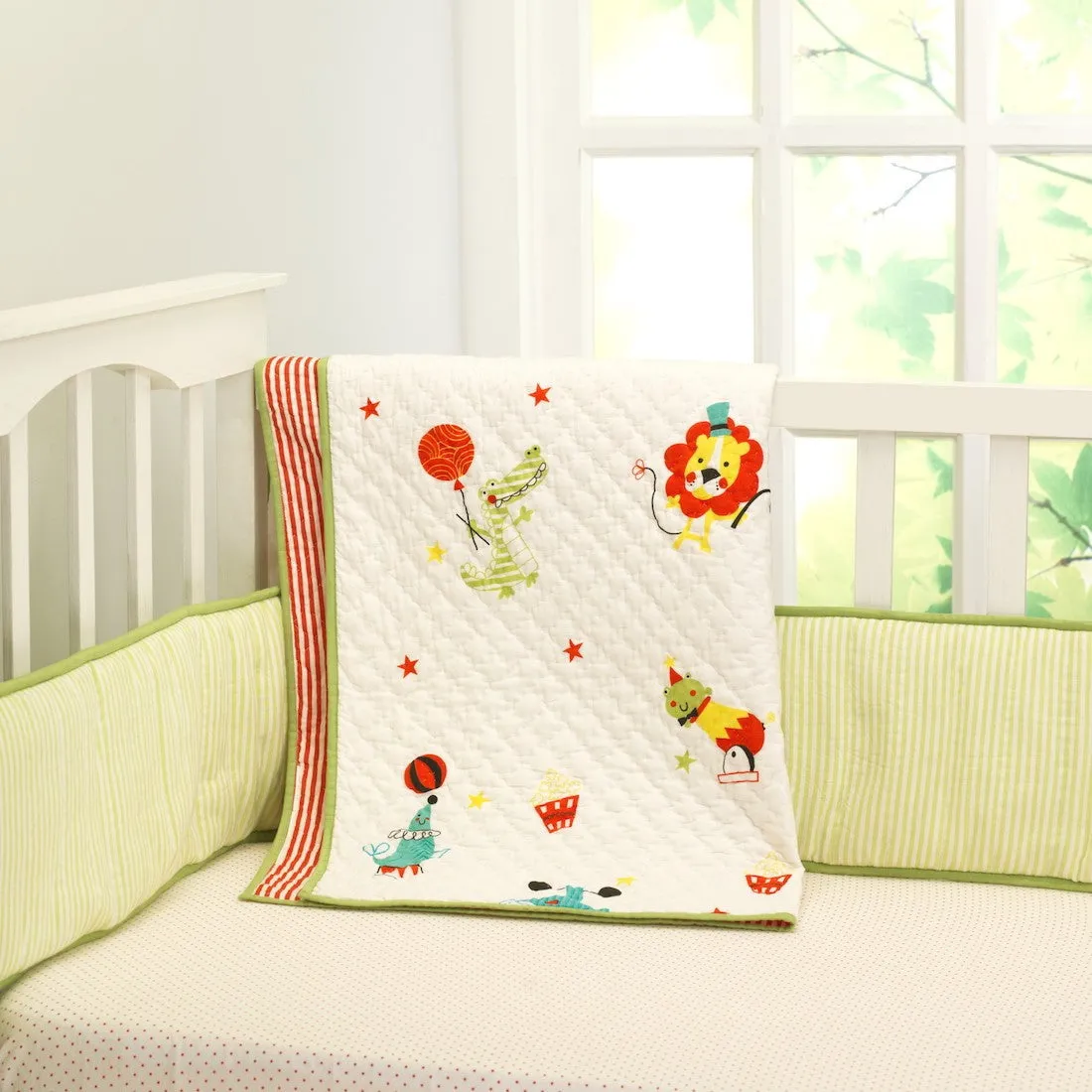 Circus Circus Quilt <br> <span style="font-size: 11px; font-family:Helvetica,Arial,sans-serif;">Can Be Personalised, Reversible</span>