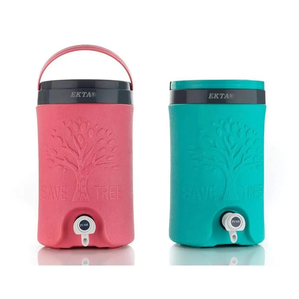 EKTA® Water Jug Camper with Tap Plastic Insulated Water 5 Liter Water Storage Cool Water Storage for Traveling Water Jug 5 Lit - Multicolor