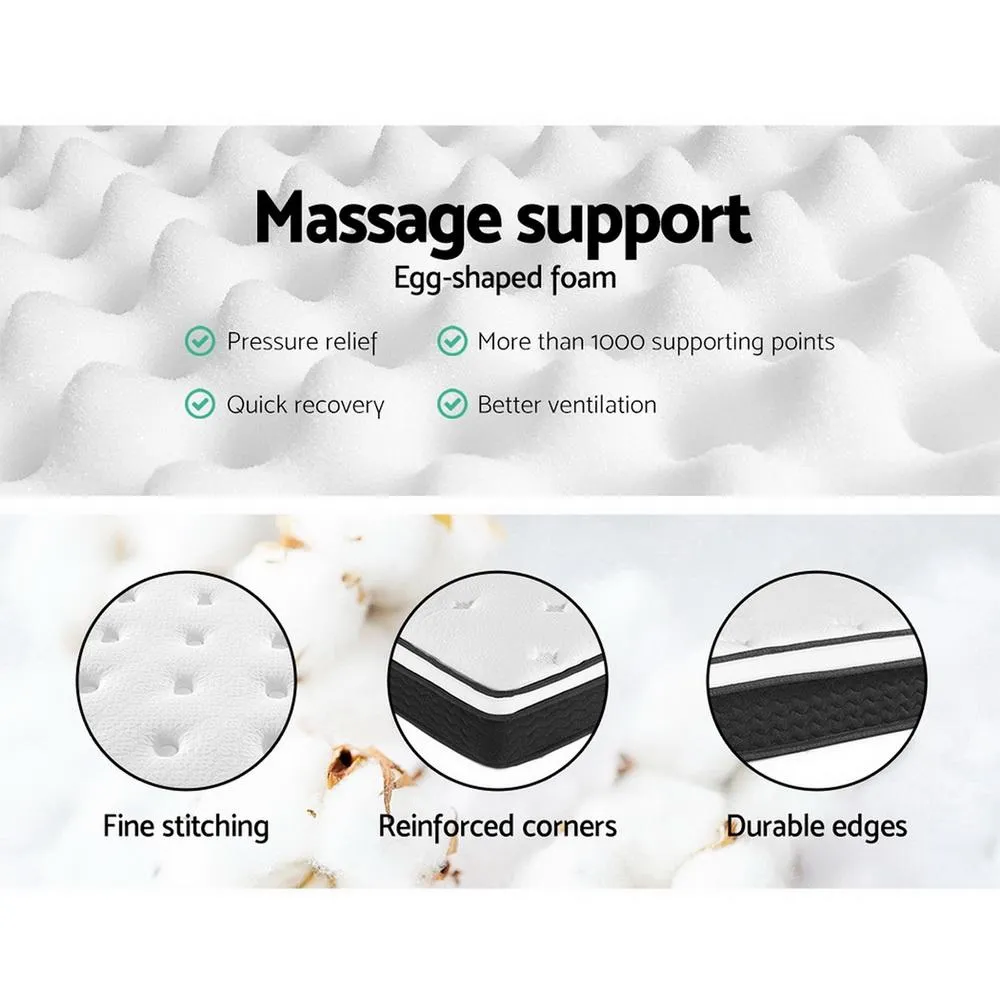 King Package | Bronte Bed Black & Bonita Euro Top Mattress (Medium Firm)