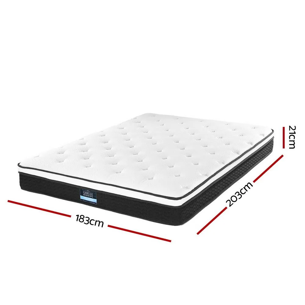 King Package | Bronte Bed Black & Bonita Euro Top Mattress (Medium Firm)