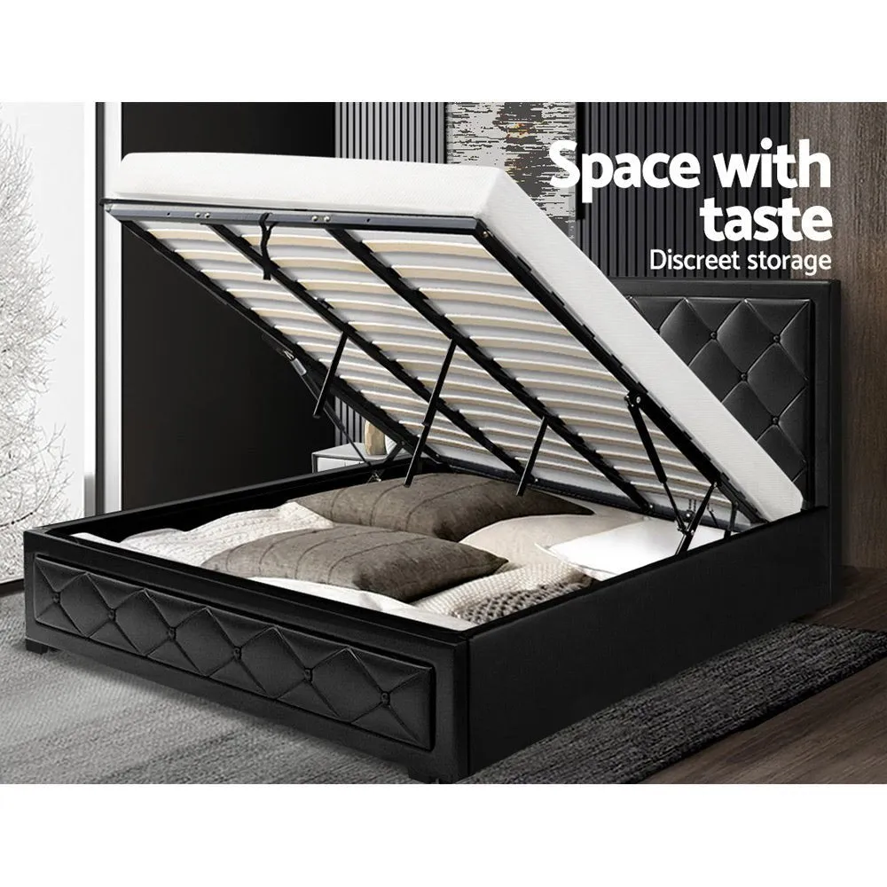 King Package | Bronte Bed Black & Bonita Euro Top Mattress (Medium Firm)