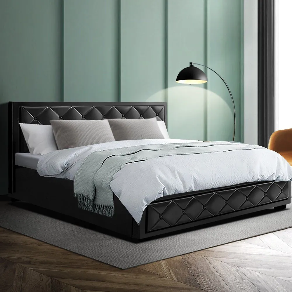 King Package | Bronte Bed Black & Bonita Euro Top Mattress (Medium Firm)