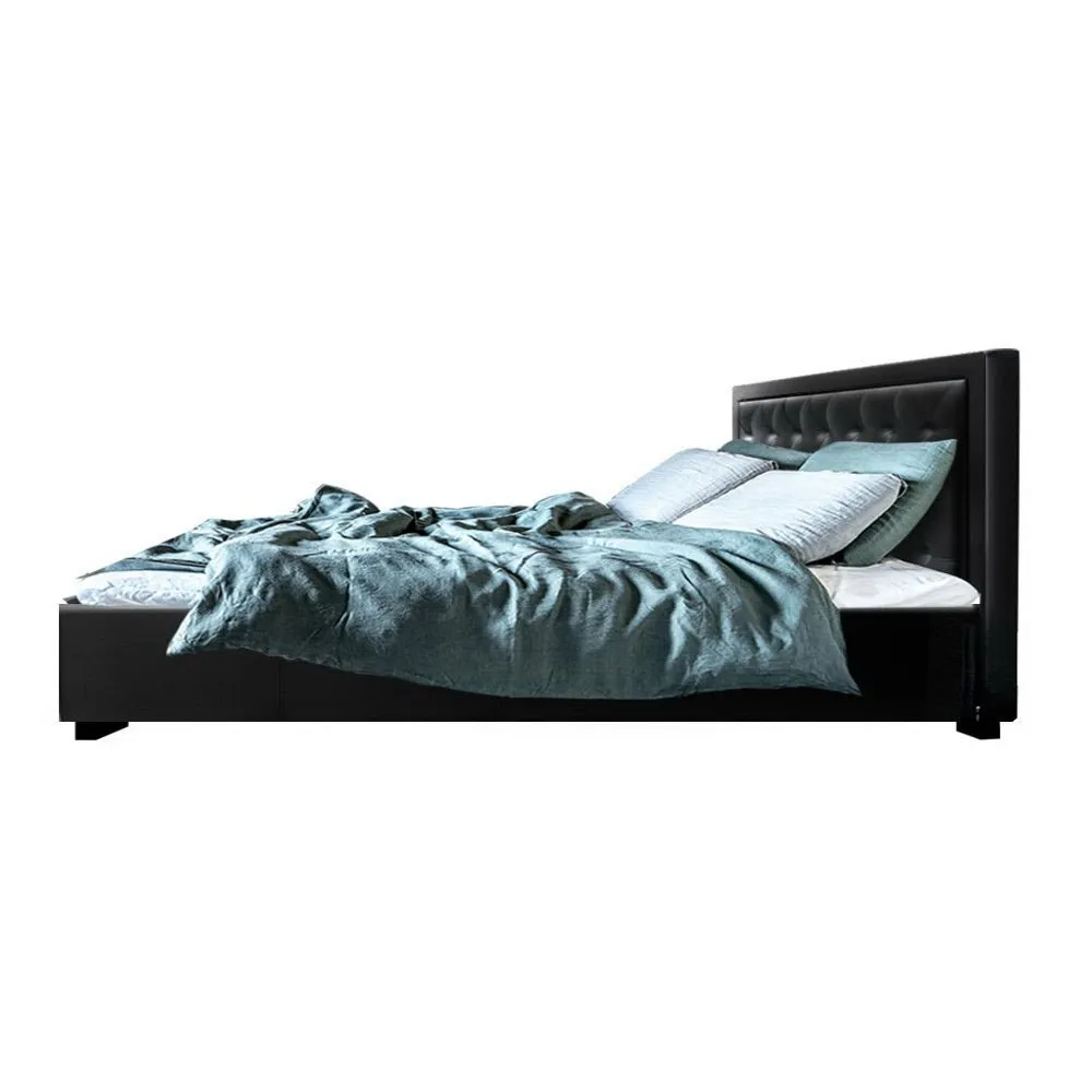 King Package | Bronte Bed Black & Bonita Euro Top Mattress (Medium Firm)