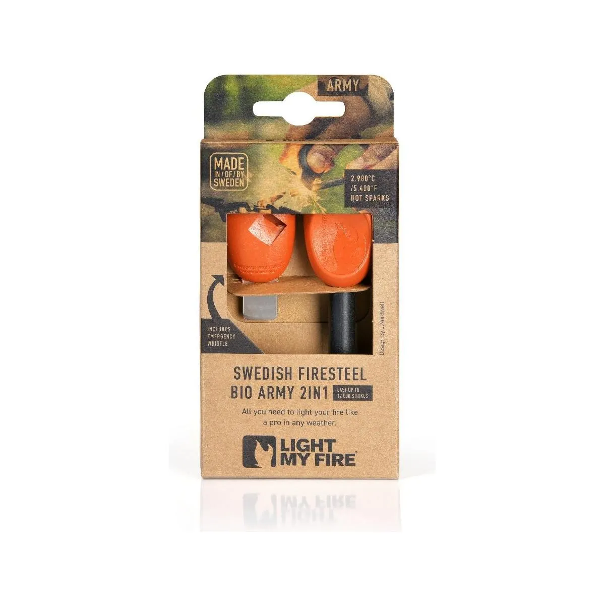 Light My Fire Swedish FireSteel BIO army 2in1 Rusty Orange