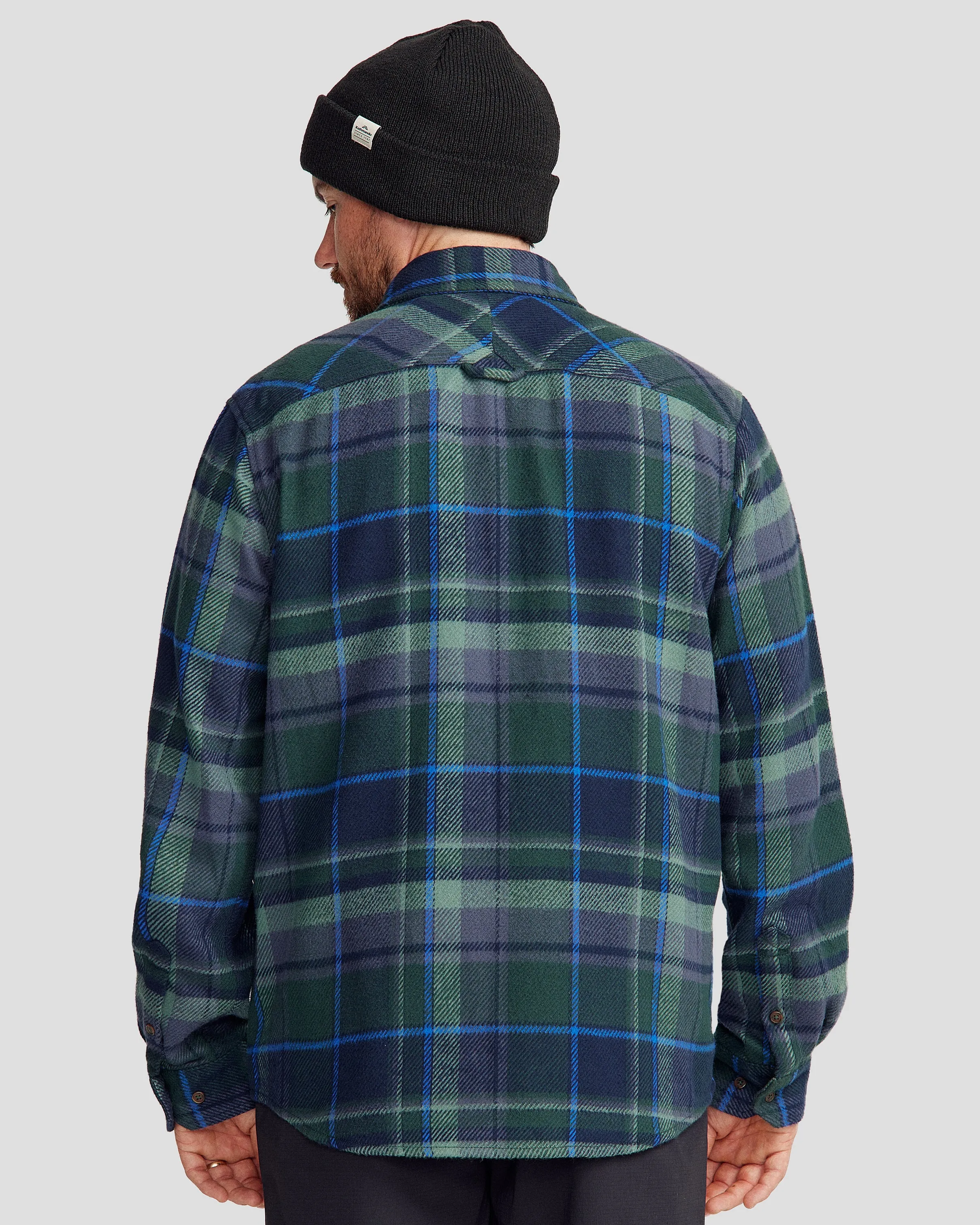 Men's Huntly Long Sleeve Shirt - Hut Plaid Deep Forest