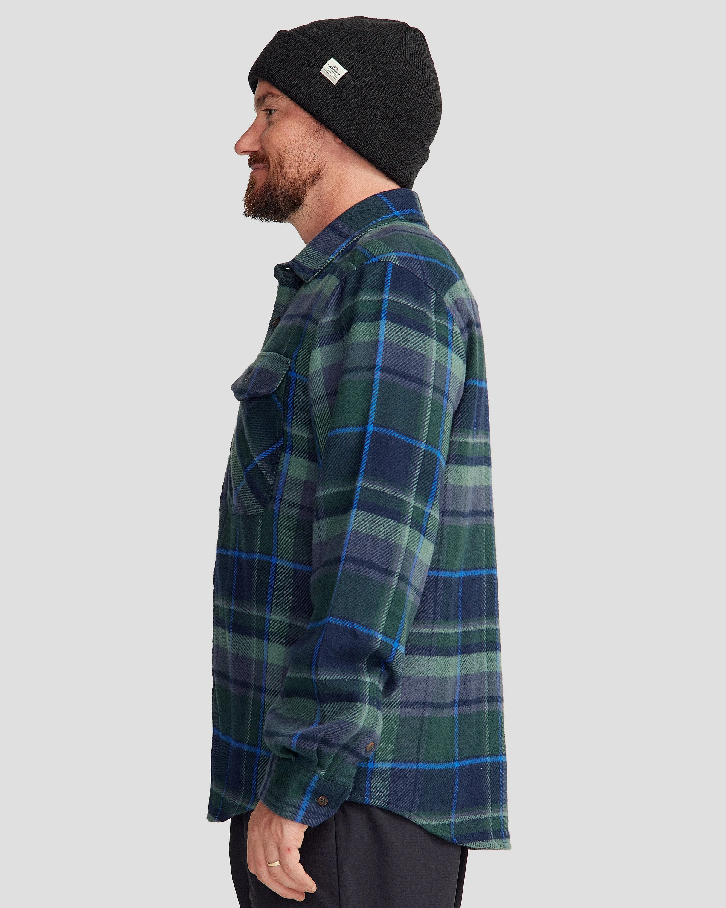 Men's Huntly Long Sleeve Shirt - Hut Plaid Deep Forest