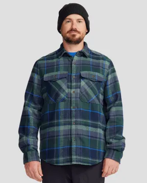 Men's Huntly Long Sleeve Shirt - Hut Plaid Deep Forest