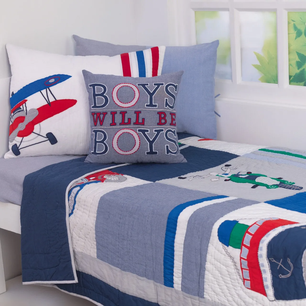 Off-we-go! Kids Quilt <br> <span style="font-size: 11px; font-family:Helvetica,Arial,sans-serif;">Can Be Personalised, Ages 3 to 15</span>