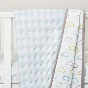 Organic Quilted Blanket <br> Blue Cloud<br><span style="font-size: 10px;">Can be Personalised</span>