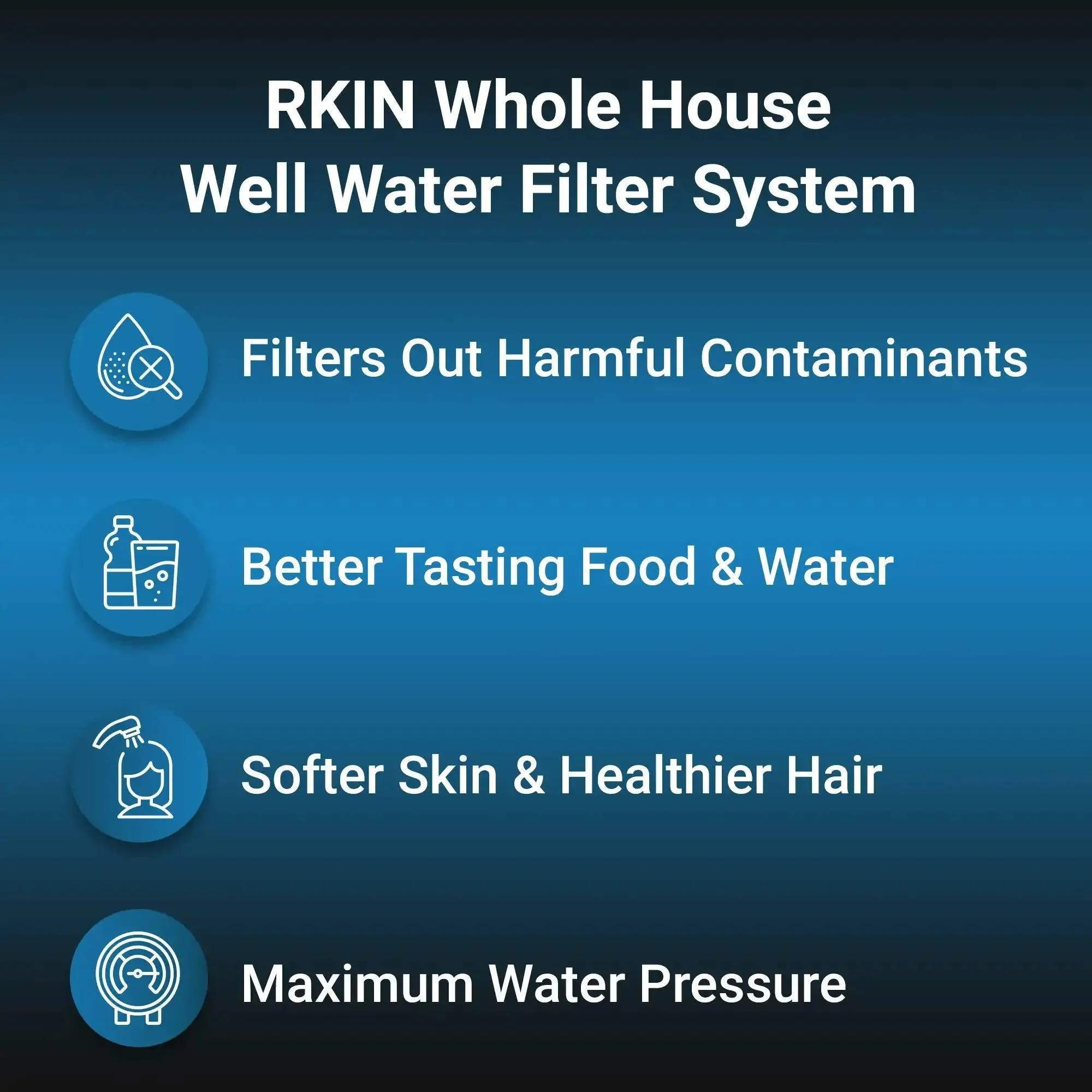 RKIN - Sulfur, Iron, Manganese Well Water Filter System