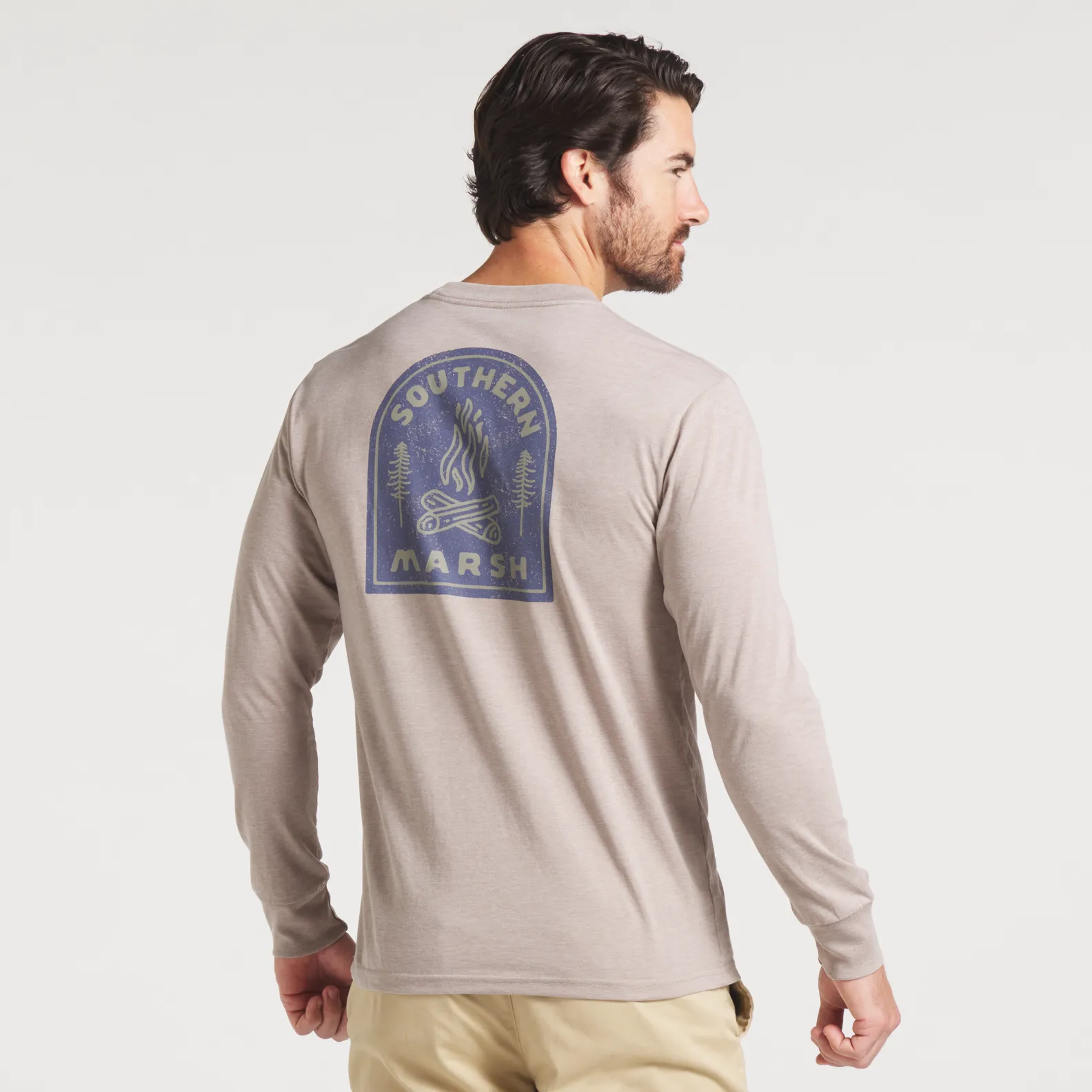 Seawash Tee - Campfire Badge - Long Sleeve