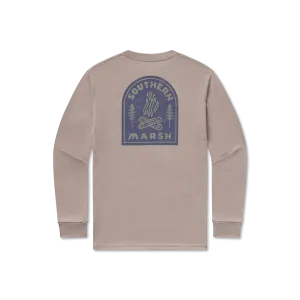 Seawash Tee - Campfire Badge - Long Sleeve