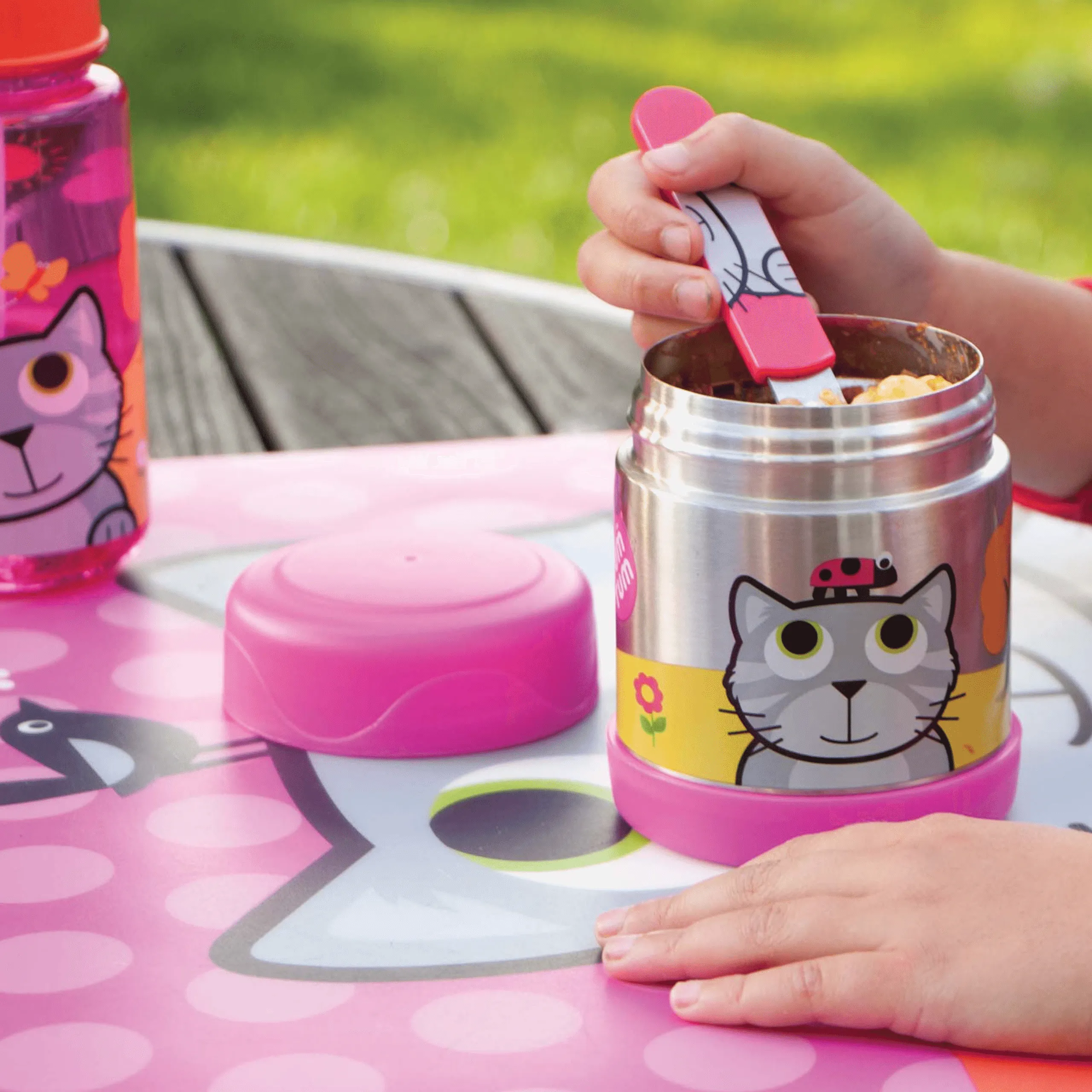 TUM TUM Easy Scoop Children's Cutlery Set With Travel Case - Bluebell